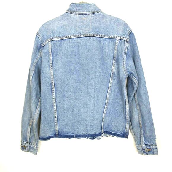 NWT Women's  Levi's Ex-boyfriend Palm Tree Jean Denim Jacket Revolve Size Small - Picture 4 of 8